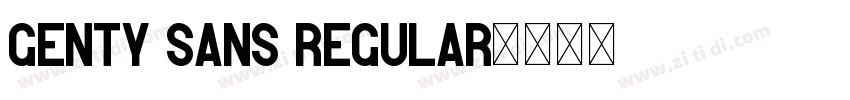 Genty Sans Regular字体转换